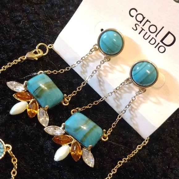 NWT Carol D Studio from Macy's Earrings and XL Necklace Jewelry Set - Picture 4 of 7